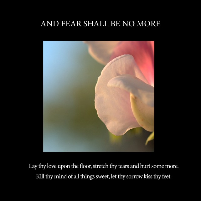 And fear will be no more